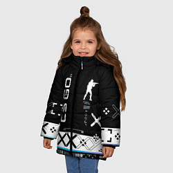Куртка зимняя для девочки Поток информации СS:GO, цвет: 3D-черный — фото 2