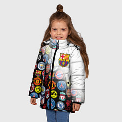 Куртка зимняя для девочки FC BARCELONA LOGOBOMBING, цвет: 3D-светло-серый — фото 2