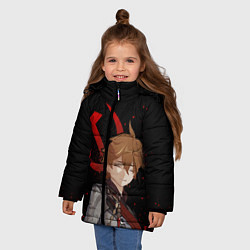 Куртка зимняя для девочки ТАРТАЛЬЯ СНЕЖНАЯ ЧЕРНЫЙ, цвет: 3D-светло-серый — фото 2