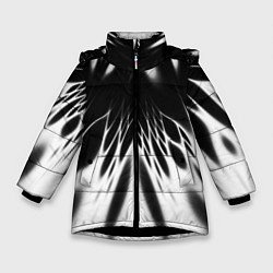 Куртка зимняя для девочки Белый и черный - коллекция Лучи - Хуф и Ся, цвет: 3D-черный