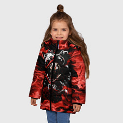 Куртка зимняя для девочки Poppy Playtime: Flame Fire, цвет: 3D-светло-серый — фото 2