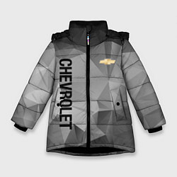 Куртка зимняя для девочки Chevrolet Geometry, цвет: 3D-черный