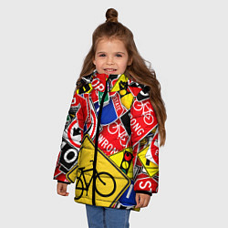 Куртка зимняя для девочки Главная дорога, цвет: 3D-светло-серый — фото 2