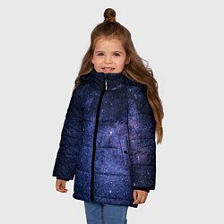 Куртка зимняя для девочки Night sky, цвет: 3D-черный — фото 2