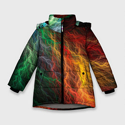 Куртка зимняя для девочки Цветной разряд, цвет: 3D-светло-серый