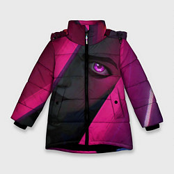 Куртка зимняя для девочки Jinx Arcane League of Legends, цвет: 3D-черный