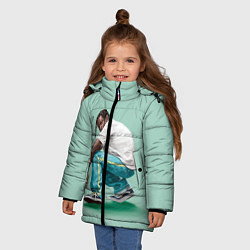 Куртка зимняя для девочки Мятный АСАП, цвет: 3D-светло-серый — фото 2