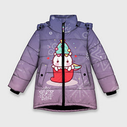 Зимняя куртка для девочки Happy New Year 2022 Сat 1