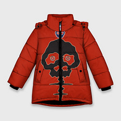 Куртка зимняя для девочки Takashi Murakami Scull, цвет: 3D-черный