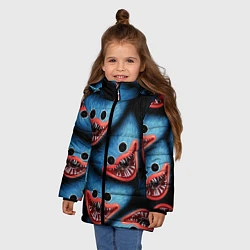 Куртка зимняя для девочки POPPY PLAYTIME ХАГИ ВАГИ ЛИЦО МОНСТРА, цвет: 3D-красный — фото 2