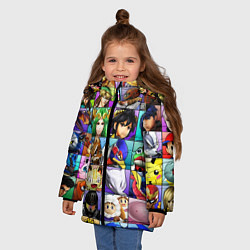 Куртка зимняя для девочки SUPER SMASH ALL HEROES СУПЕР СМАШ БРОС, цвет: 3D-светло-серый — фото 2