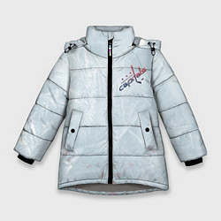 Куртка зимняя для девочки Washington Capitals Grey Ice theme, цвет: 3D-светло-серый