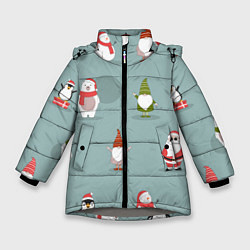 Куртка зимняя для девочки Новый Гoд, цвет: 3D-светло-серый