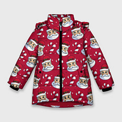 Куртка зимняя для девочки Дед Морoз, цвет: 3D-красный