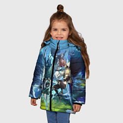 Куртка зимняя для девочки ПРИКЛЮЧЕНИЯ С ДВАЛИНОМ, цвет: 3D-красный — фото 2