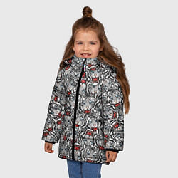 Куртка зимняя для девочки МНОГО ТИГРОВ НОВЫЙ ГОД 2022, цвет: 3D-красный — фото 2