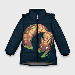 Куртка зимняя для девочки Лисолес, цвет: 3D-светло-серый