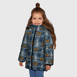 Куртка зимняя для девочки Пиксельный новый 2022 год, цвет: 3D-светло-серый — фото 2
