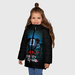 Куртка зимняя для девочки PANDA ИГРА В КАЛЬМАРА, цвет: 3D-светло-серый — фото 2