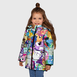 Куртка зимняя для девочки My Little Pony Персонажи, цвет: 3D-черный — фото 2