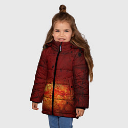 Куртка зимняя для девочки Взрыв на Марсе, цвет: 3D-черный — фото 2