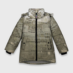 Куртка зимняя для девочки Коллекция Journey На земле 130-2, цвет: 3D-светло-серый