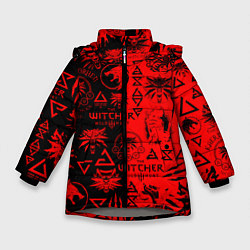 Зимняя куртка для девочки THE WITCHER LOGOBOMBING BLACK RED
