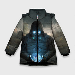 Куртка зимняя для девочки Сталкер2 Одиночка, цвет: 3D-черный