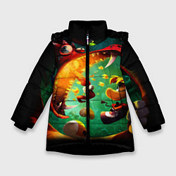 Куртка зимняя для девочки Rayman Legend, цвет: 3D-черный