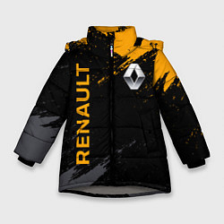Куртка зимняя для девочки RENAULT БРЫЗГИ КРАСОК РЕНО, цвет: 3D-светло-серый