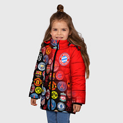 Куртка зимняя для девочки BAYERN MUNCHEN BEST FC SPORT, цвет: 3D-красный — фото 2