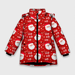 Куртка зимняя для девочки САНТА КЛАУС НОВЫЙ ГОД, цвет: 3D-черный