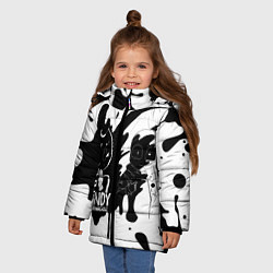 Куртка зимняя для девочки BLACK AND WHITE BENDY, цвет: 3D-светло-серый — фото 2