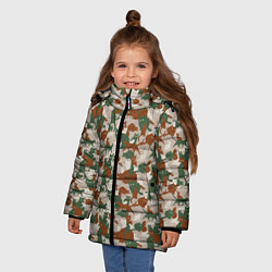 Куртка зимняя для девочки Котики камуфляж, цвет: 3D-светло-серый — фото 2