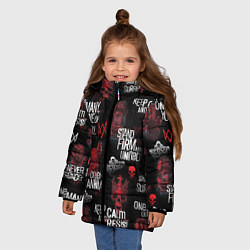 Куртка зимняя для девочки WATCH DOGS LEGION REVOLUTION PATTERN, цвет: 3D-красный — фото 2