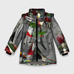 Куртка зимняя для девочки Старый год, цвет: 3D-светло-серый