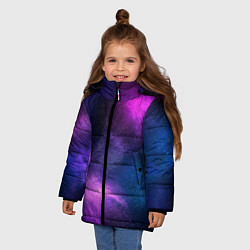 Куртка зимняя для девочки Космос Galaxy, цвет: 3D-светло-серый — фото 2