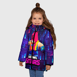 Куртка зимняя для девочки GROM BRAWL STARS ГРОМ БРАВЛ СТАРС, цвет: 3D-черный — фото 2