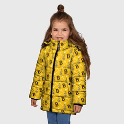 Куртка зимняя для девочки Добыча Биткоинов, цвет: 3D-черный — фото 2