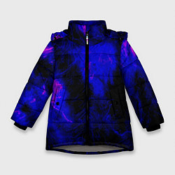Куртка зимняя для девочки Purple Tie-Dye, цвет: 3D-светло-серый