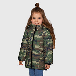 Куртка зимняя для девочки Камуфляж: классика, цвет: 3D-светло-серый — фото 2