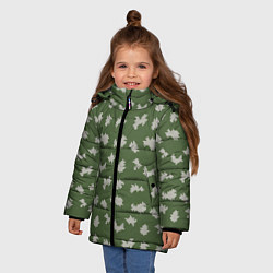 Куртка зимняя для девочки Камуфляж: берёзка, цвет: 3D-светло-серый — фото 2
