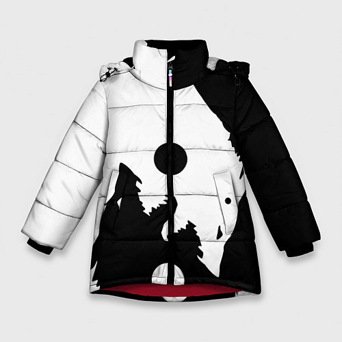 Зимняя куртка для девочки Волки Инь и Янь Добро и Зло / 3D-Красный – фото 1