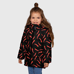 Куртка зимняя для девочки Перец паттерн, цвет: 3D-светло-серый — фото 2