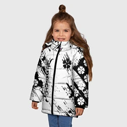 Куртка зимняя для девочки Чёрный клевер black clover,, цвет: 3D-светло-серый — фото 2