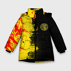 Куртка зимняя для девочки Кобра Кай Cobra Kai, цвет: 3D-черный