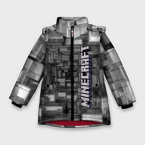 Зимняя куртка для девочки Minecraft, pattern 2066 / 3D-Красный – фото 1