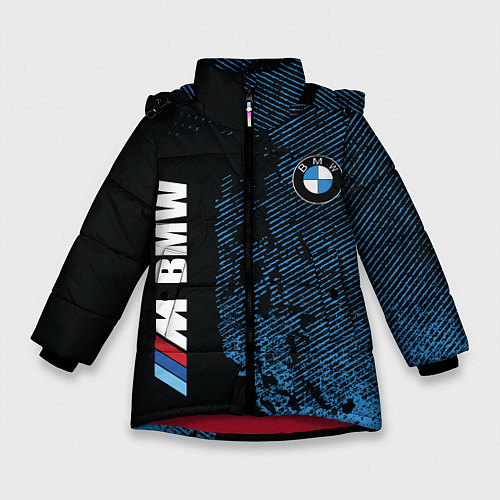 Зимняя куртка для девочки BMW M Series Синий Гранж / 3D-Красный – фото 1