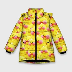 Куртка зимняя для девочки УТОЧКА ЛАЛАФАНФАН - УТЯ, цвет: 3D-черный