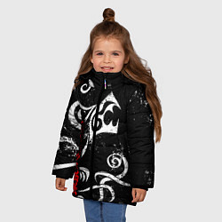 Куртка зимняя для девочки DRAKEN TATTOO WHITE ТОСВА, цвет: 3D-светло-серый — фото 2